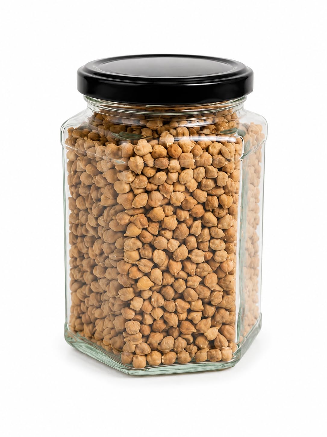 250ML HEXAGONAL JAR WITH LID