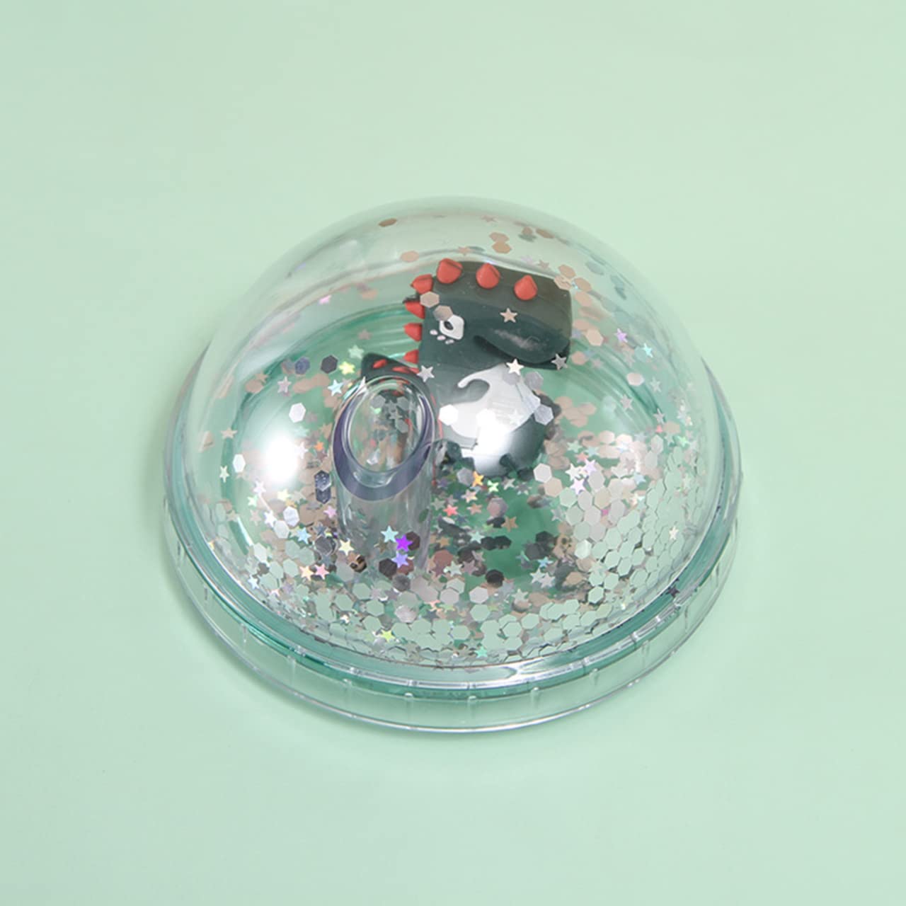 Acrylic Glitter Printed Sipper with Straw & Lid | Transparent | 600 ML | Mix Colors & Prints I 1 Unit