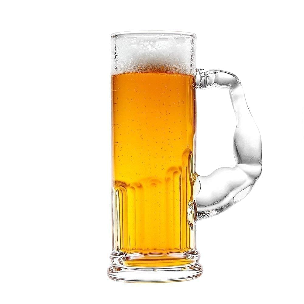 MUSCLE BEER MUG 2PIC 450ML Y5826-1