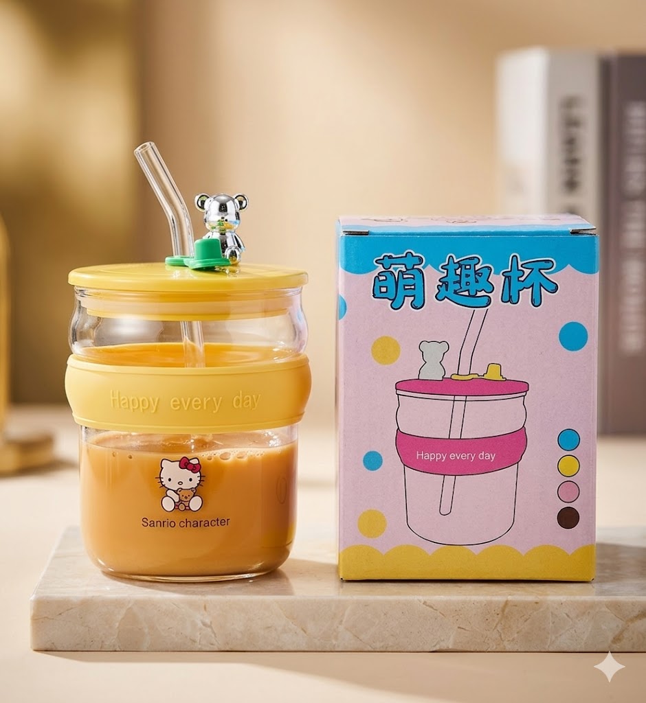 HAPPY EVERY DAY TEDDY BOTTLE 450ML MSB-217