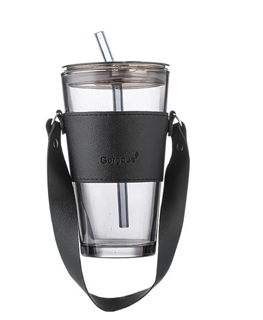 LETHER DOUBLE DRINKING BLACK BIG BELT 450ML 23206 | MSB-123