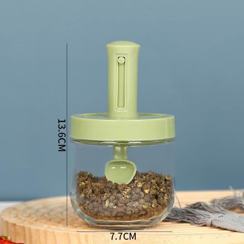 SEASONING SPOON JAR, AIRTIGHT LID JAR STORAGE CONTAINER 300ML