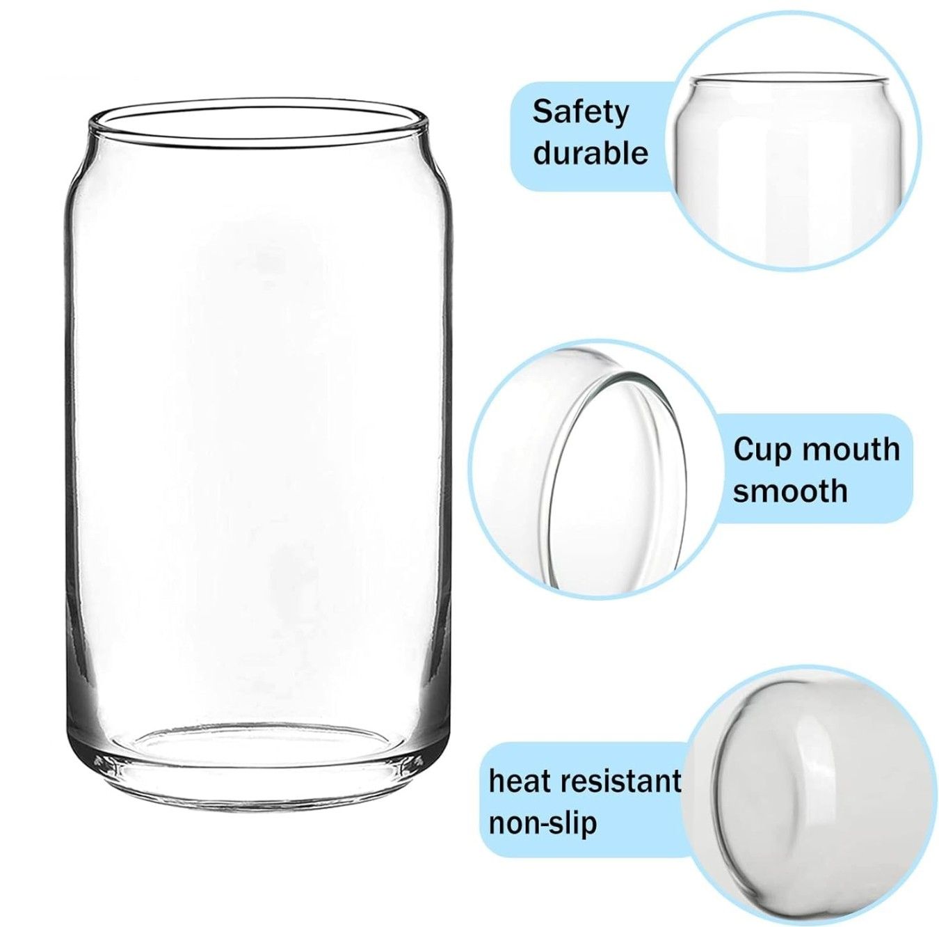 BOROSILICATE MASON JAR 540ML 2PCS  GPB61-2/L2