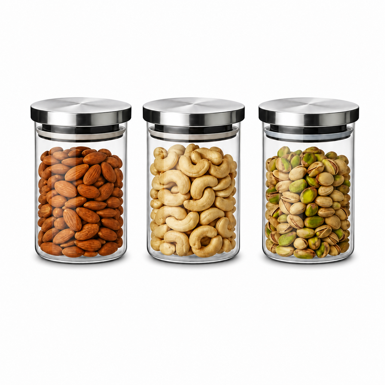 STEEL LID JAR ROUND 270ML 3PCS SET WD10-270-L3-SS