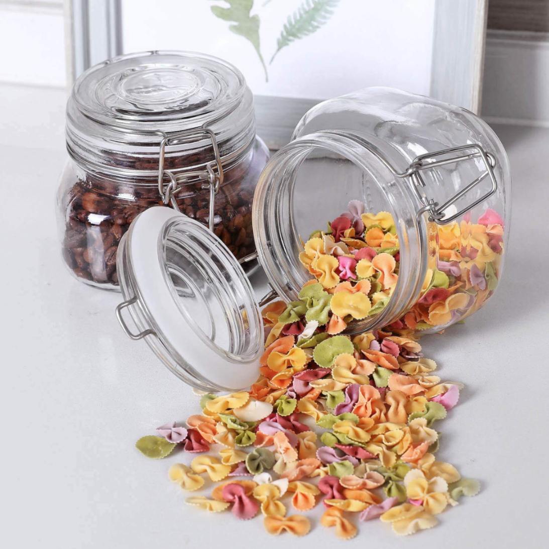 SWING CAP SQUARE JAR 750ML BOX PACK H4073G-4