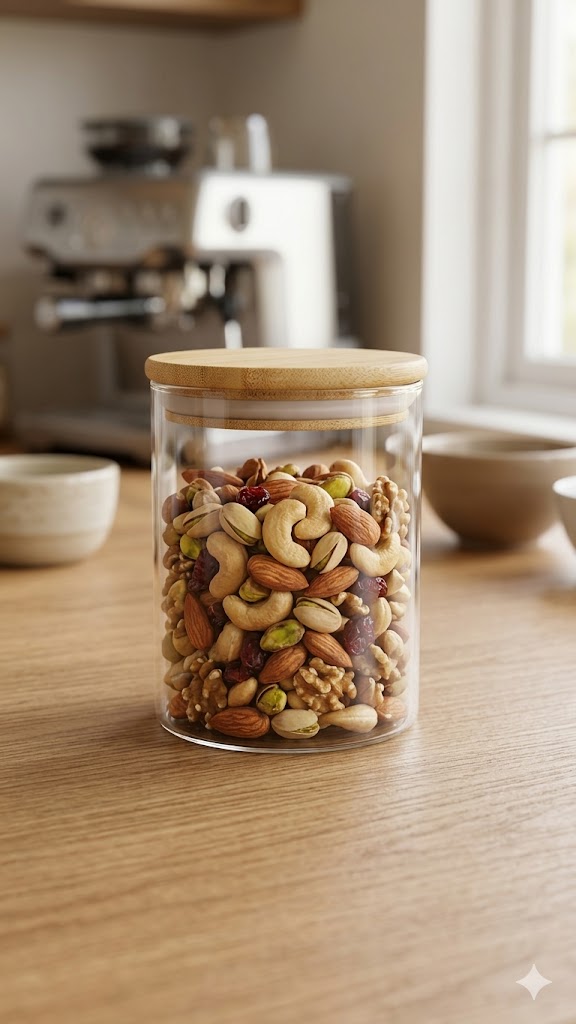 WOODEN LID JAR ROUND 220ML 1 PC SMG-9