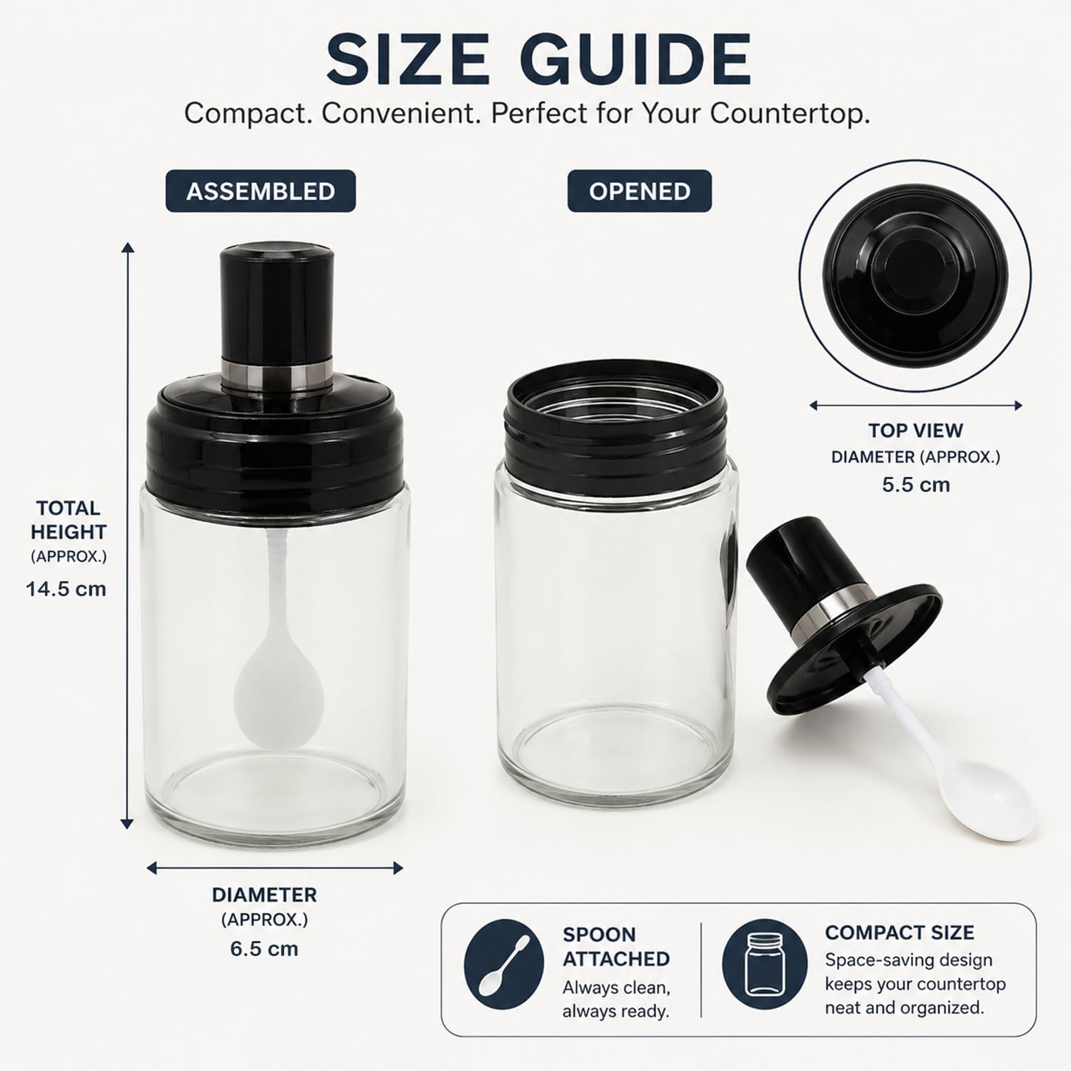 SPOON JAR 300ML 1 PCS BOX PACK MSB-168