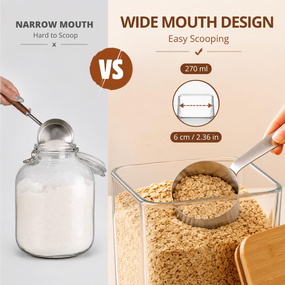 WOODEN LID JAR SQUARE 270ML 1PCS SMG-13