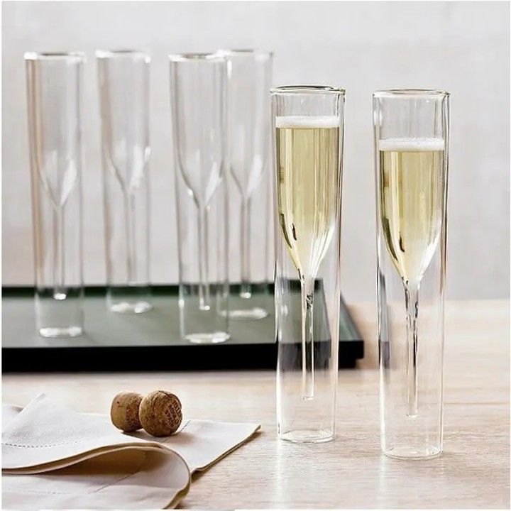 DW CHAMPAGNE DEINKING GLASS 150ML WITHE BOX 1PCS SMG-02
