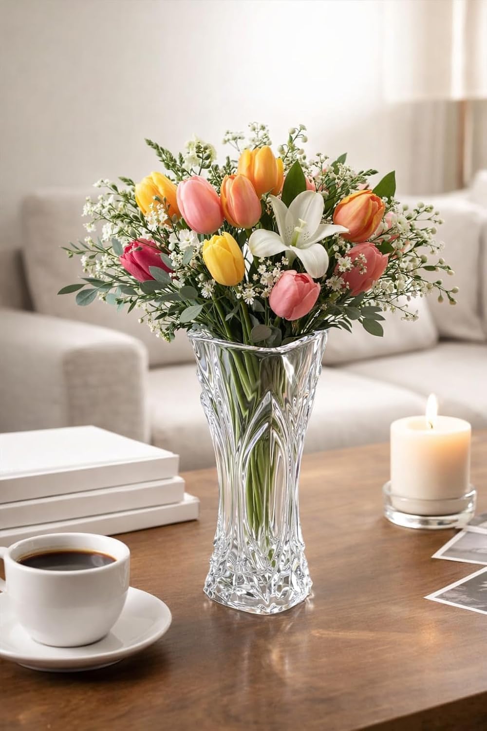 Glass Flower Vase 6.6 Inch HP15