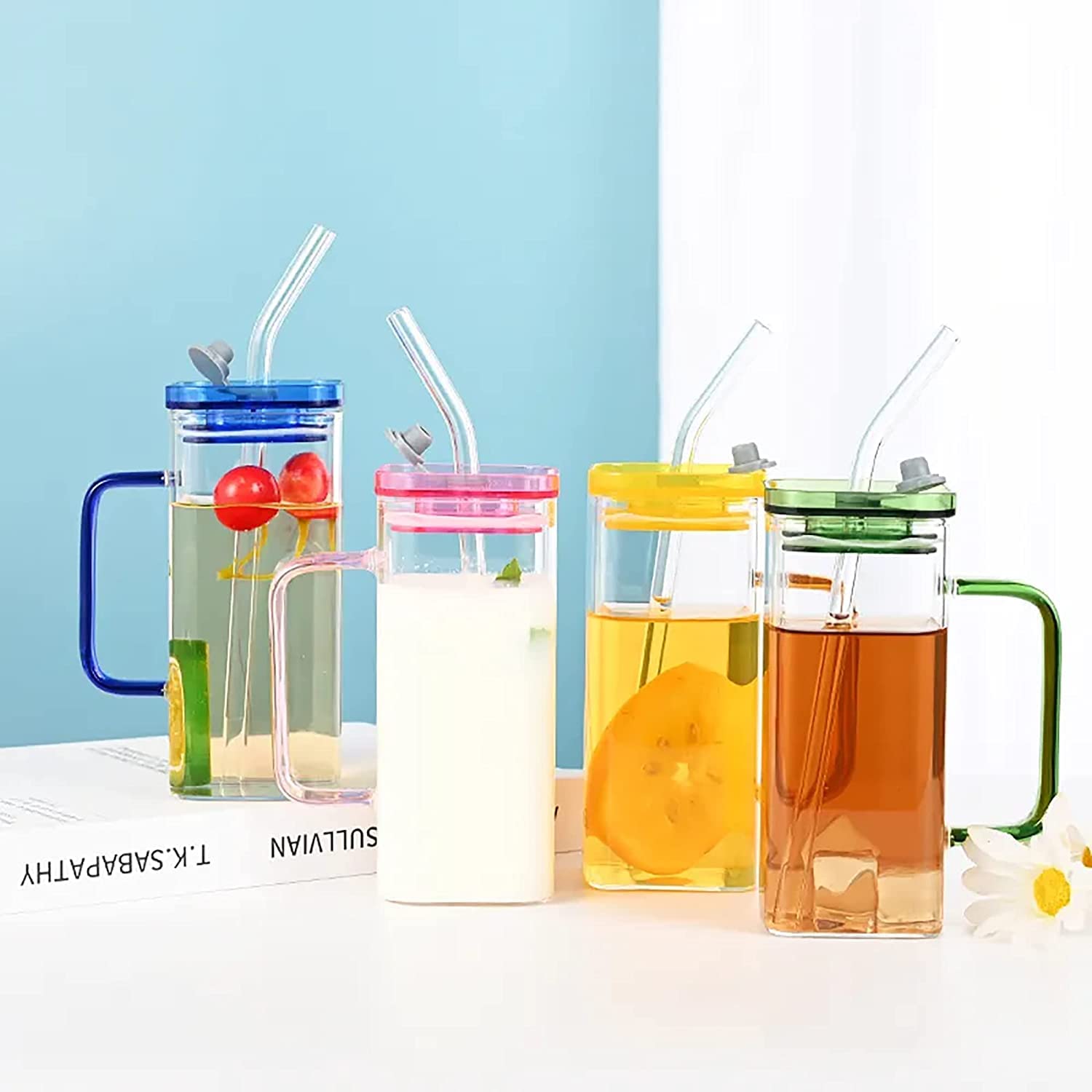 SQUARE MASON JAR 400ML 1 PCS 23220 | WD400-L1-PP