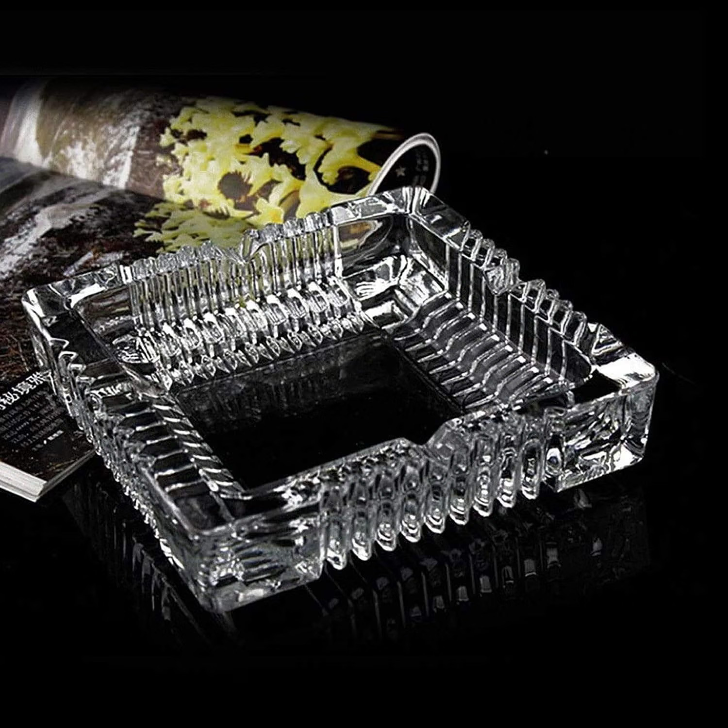 DELI SQUARE 4 INCH ASH TRAY COL BOX YG8016-4