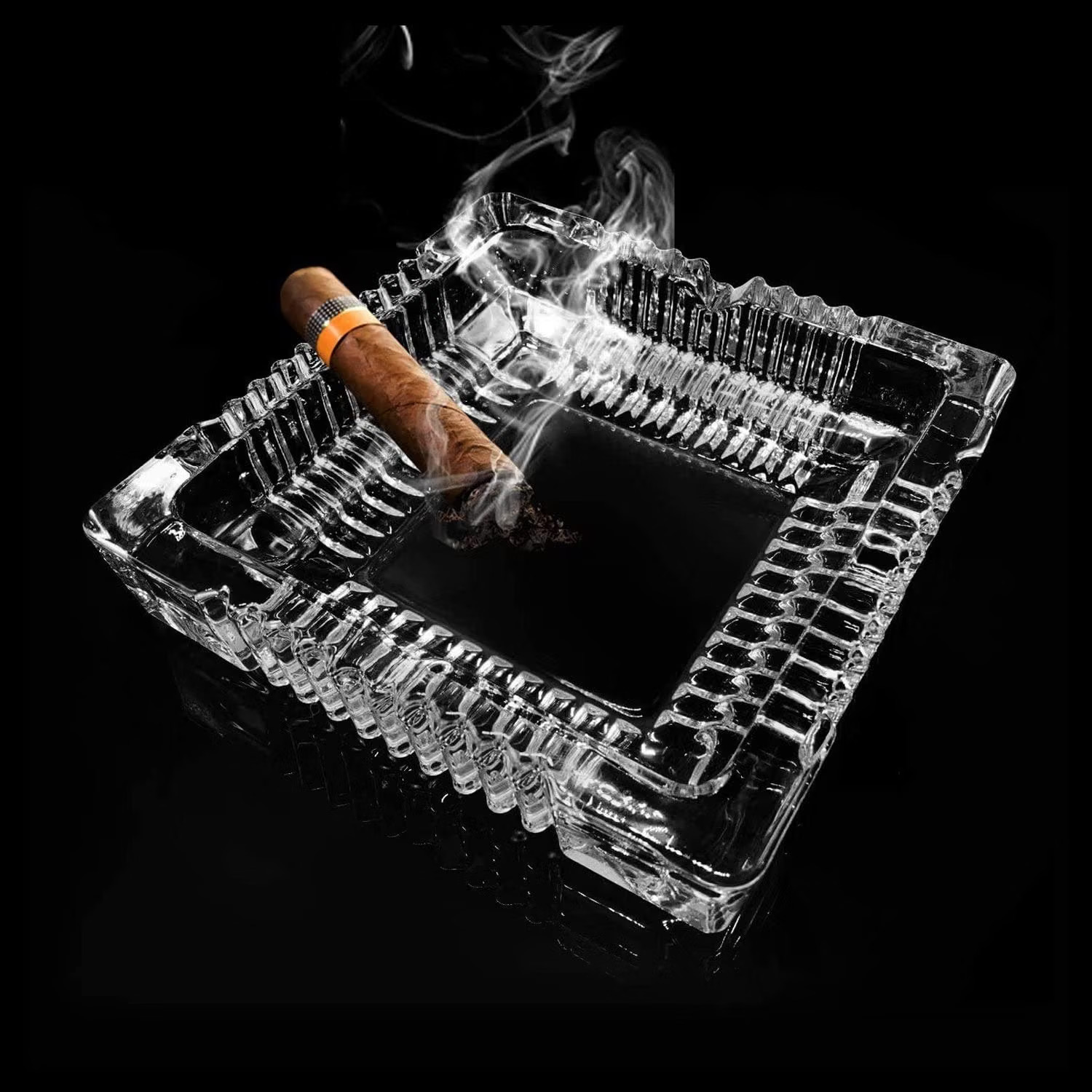 DELI SQUARE 4 INCH ASH TRAY COL BOX YG8016-4