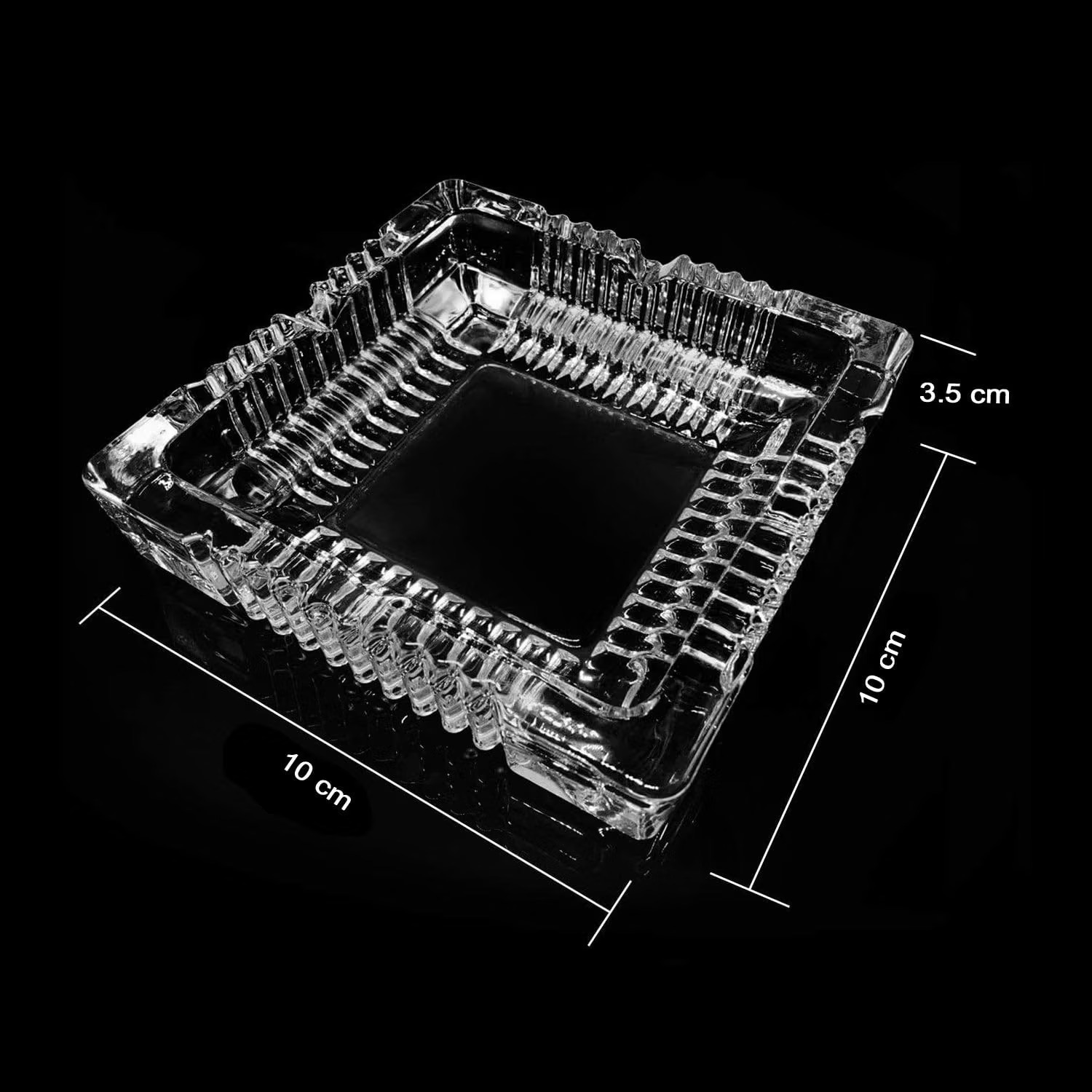 DELI SQUARE 4 INCH ASH TRAY COL BOX YG8016-4