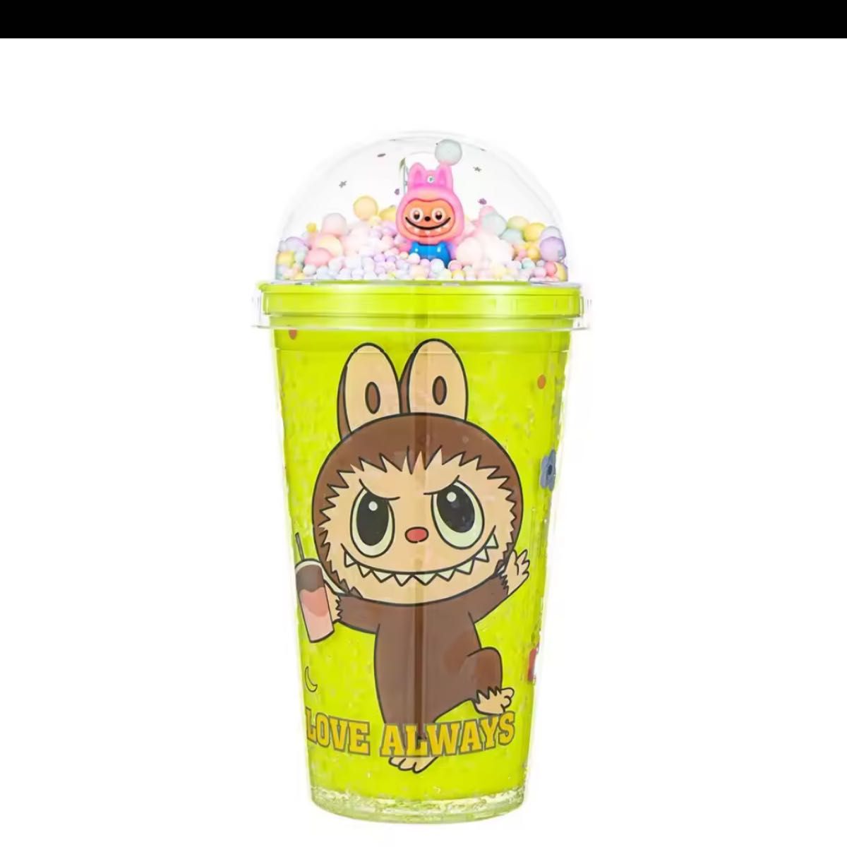 SIPPER TUMBLER 450 ML WITH STRAW AND LID MIX COL  KET-8