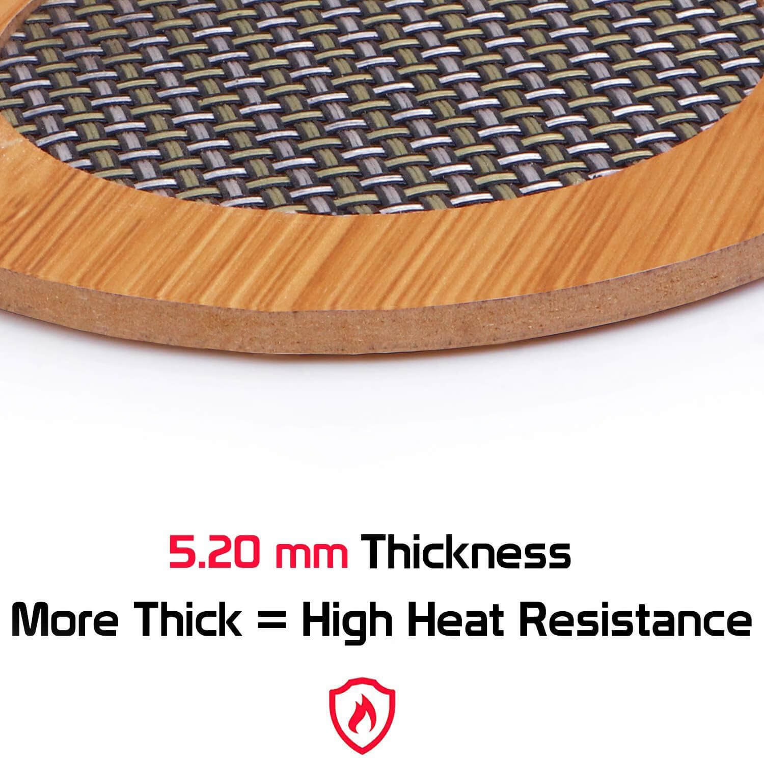 Eco-Friendly Bamboo Wooden Coasters With Stand 6PIC