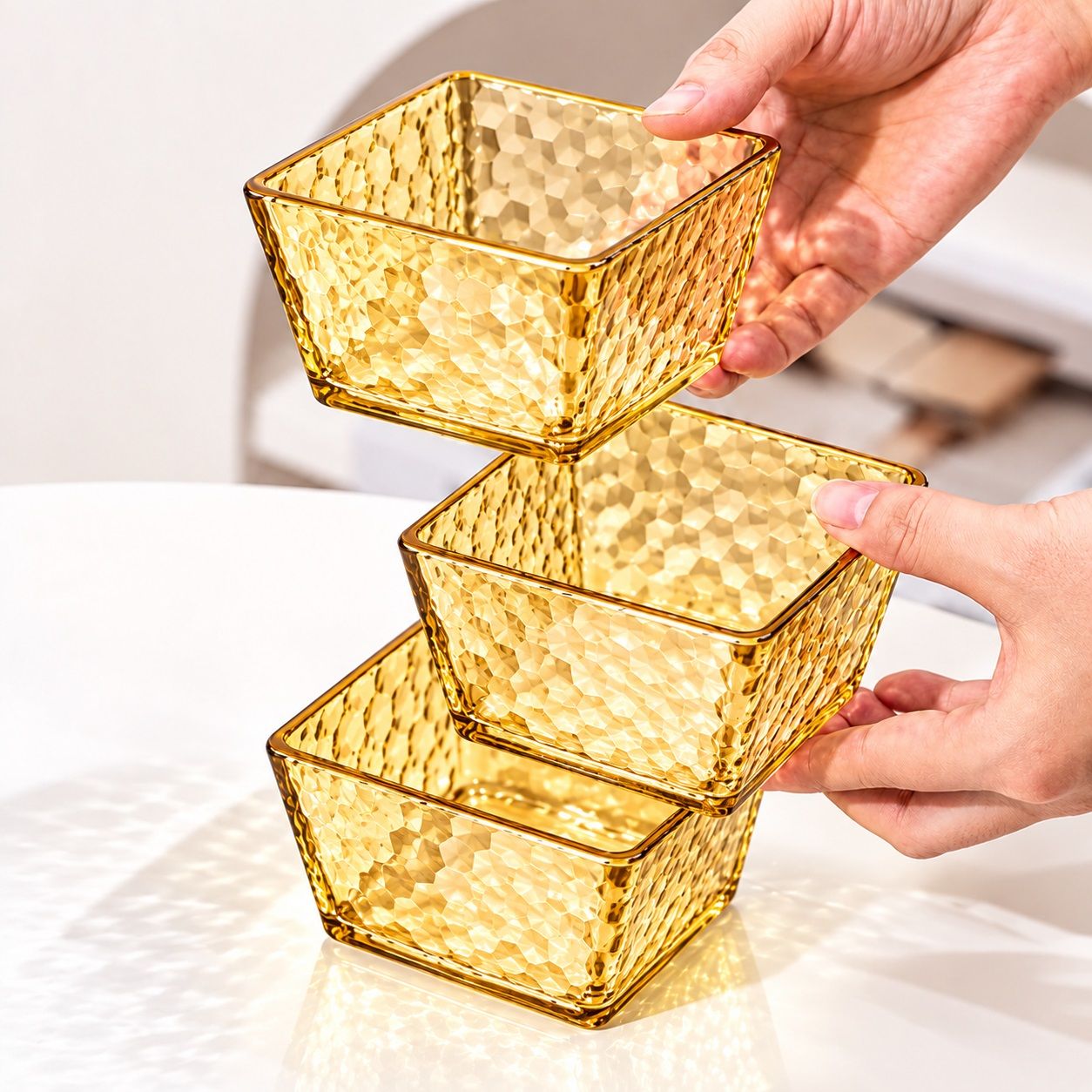 6 PCS PLASTIC CANDY ON TRAY IN COL
