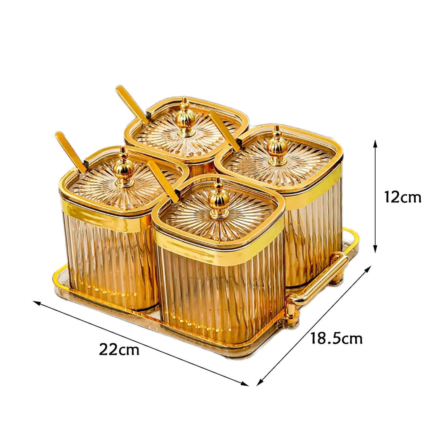 4 PCS PLASTIC CANDY ON TRAY IN COL BOX