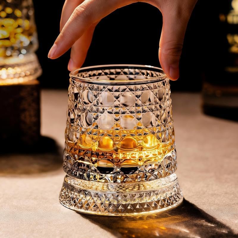 ROTATING GLASS WITH LED 300 ML