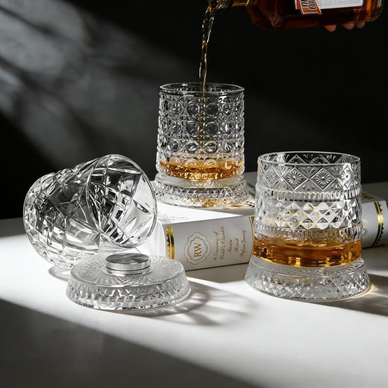 ROTATING GLASS WITH LED 300 ML