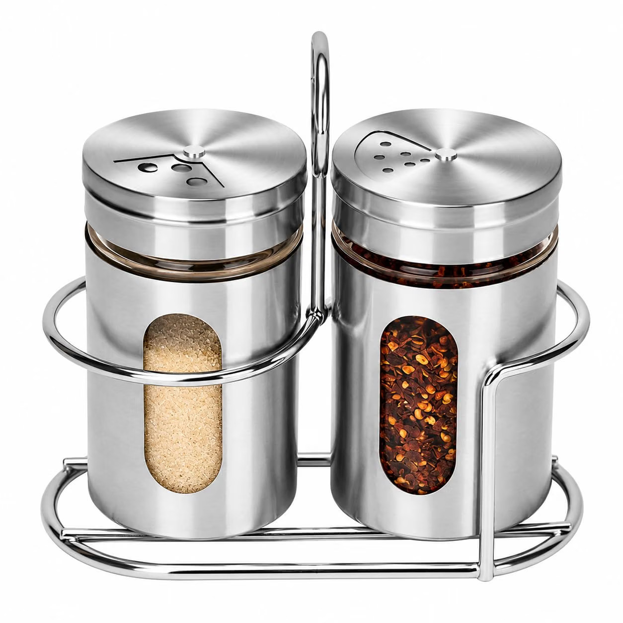 GLASS SPICE JAR2 2PCS SET MSb-162