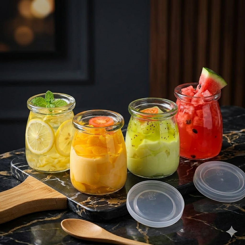 PUDDING JAR 100ML 6 PCS SET BOX PACK 23129 | GTY-2512