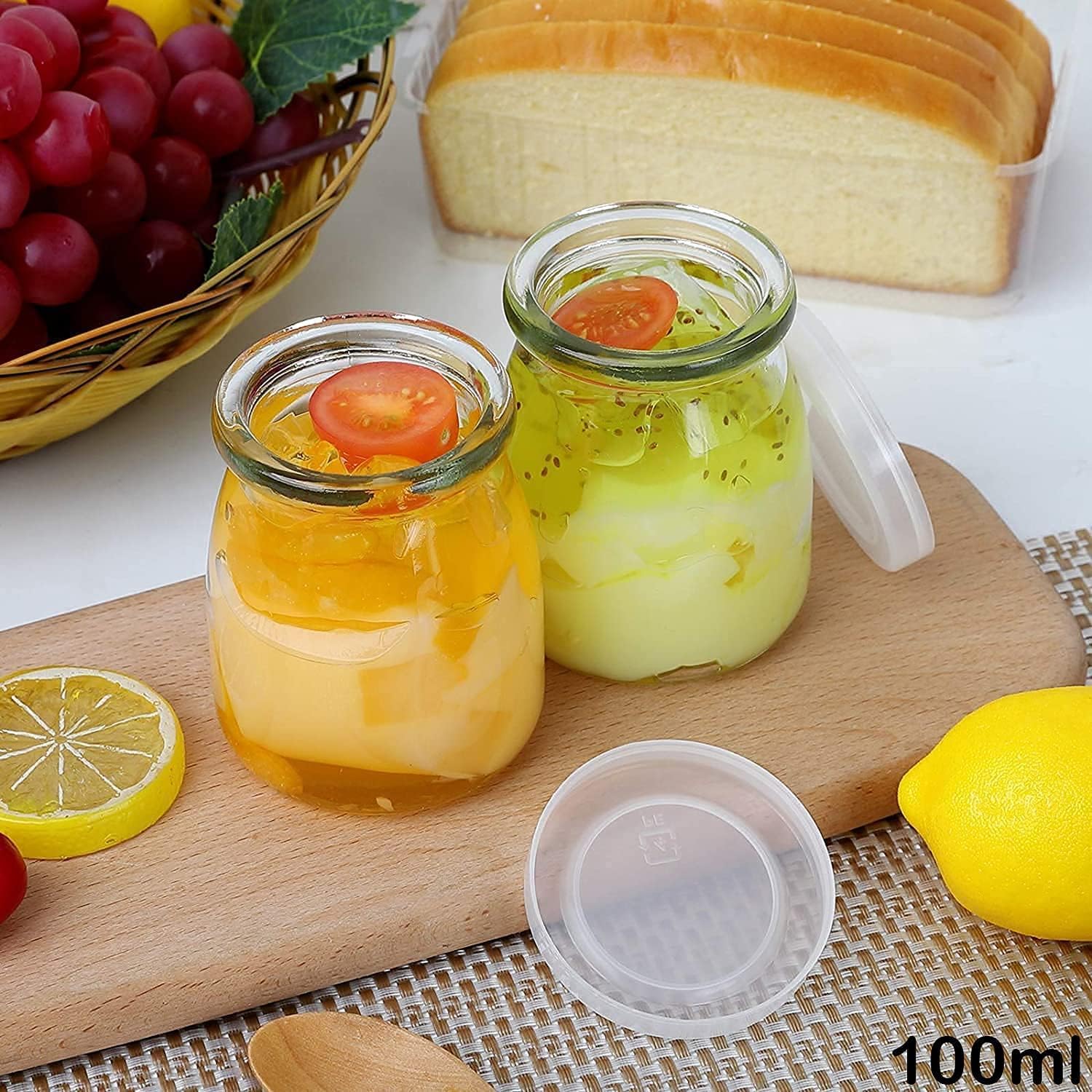 PUDDING JAR 100ML 6 PCS SET BOX PACK 23129 | GTY-2512
