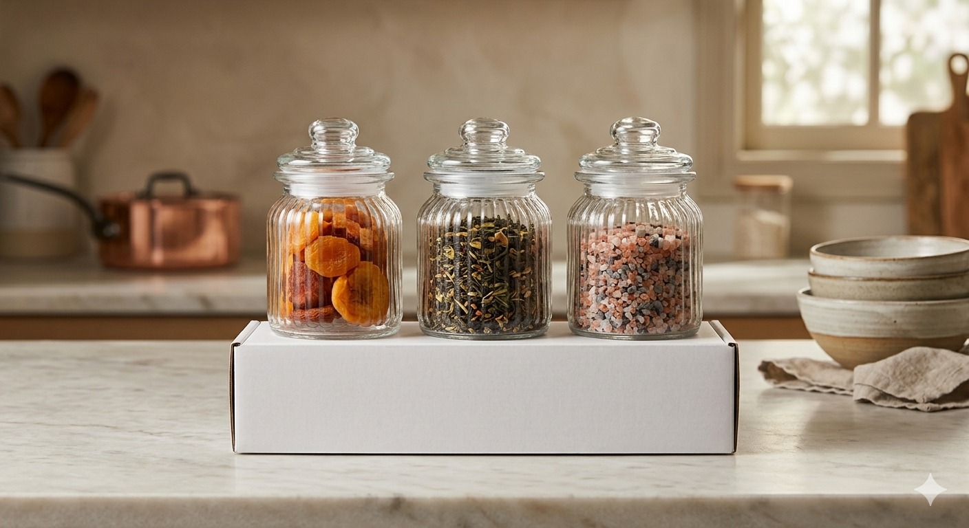 3PCS  POP JAR SET 350ML BOX PACK 23085 I GBC15-3 SETS
