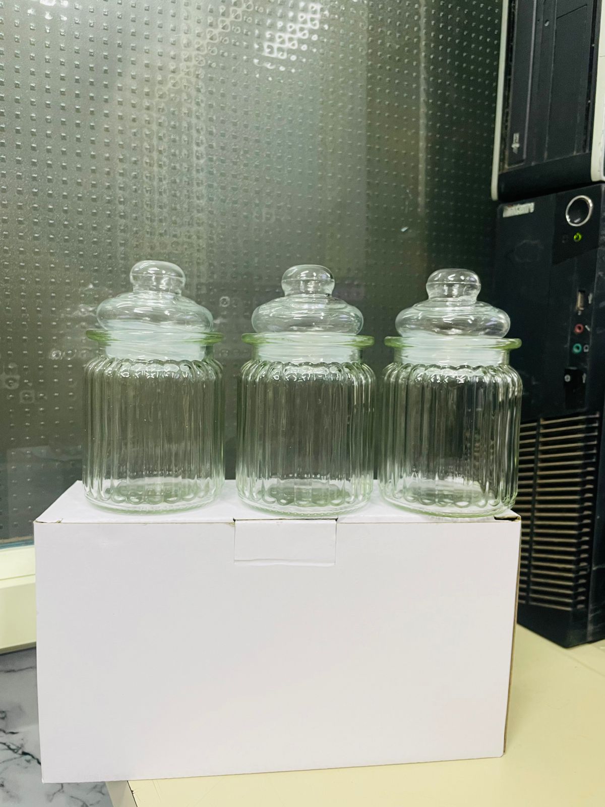3PCS  POP JAR SET 350ML BOX PACK 23085 I GBC15-3 SETS