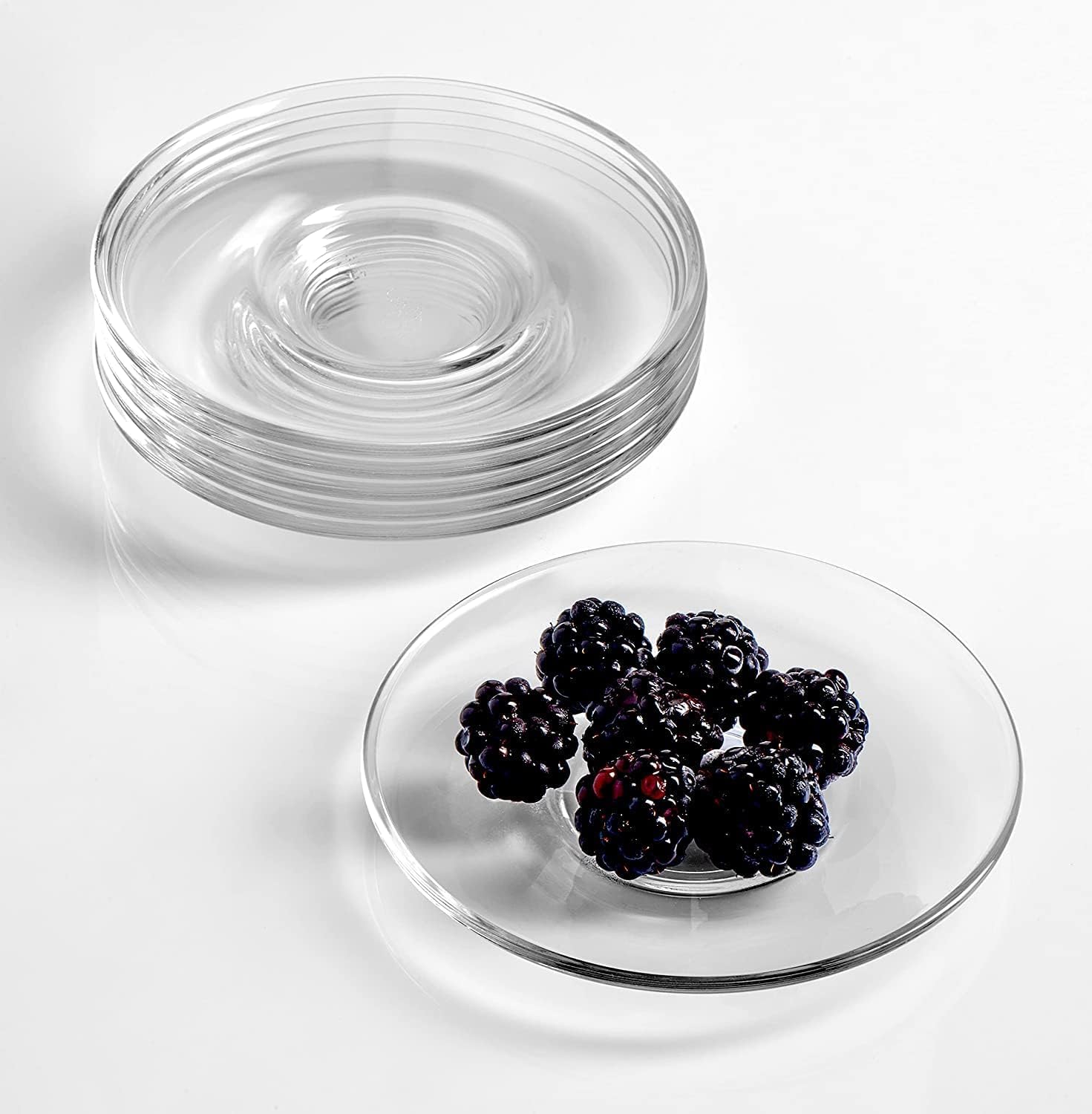 GLASS SAUCER 120ML 6PCS 20143 | KTW258