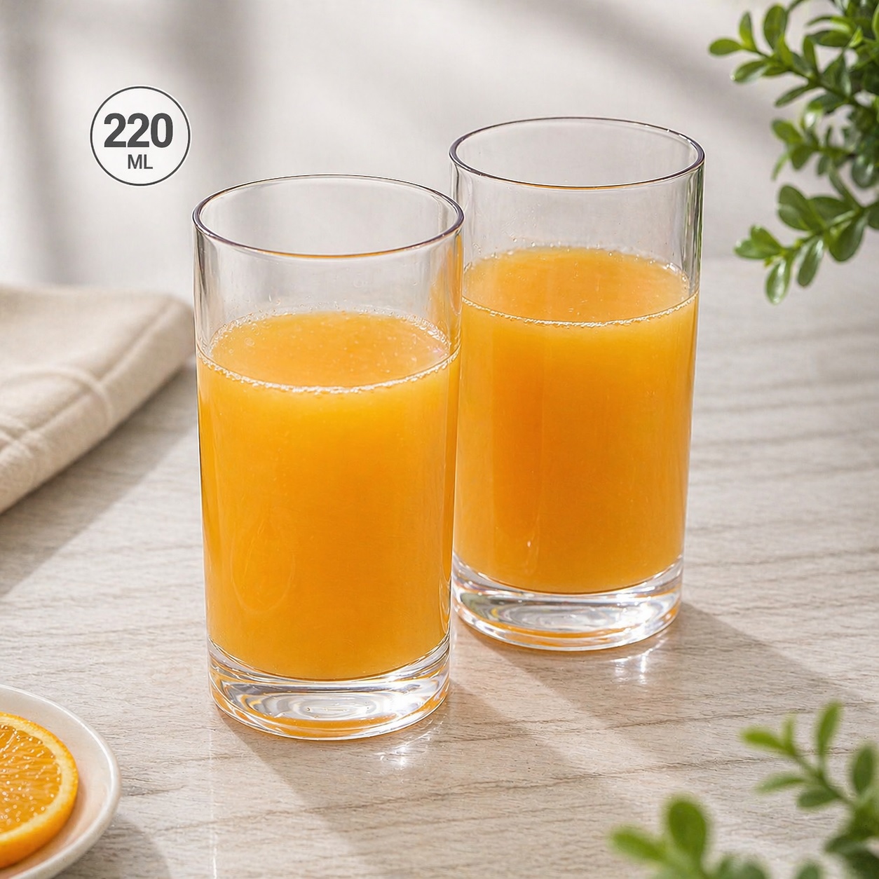 PLAZA ROUND JC 220ML 6PCS 22324 | JC-11010