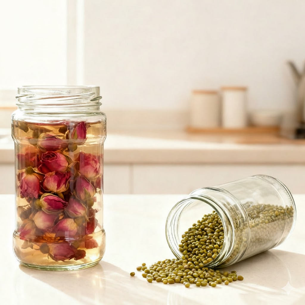 400 GMS FUDKOR JAR BLACK ,GOLDEN, BLUE CHECK  LID 22950