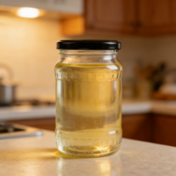 370ML FLUTED JAR BLACK ,GOLDEN, BLUE CHECK  LID 22963
