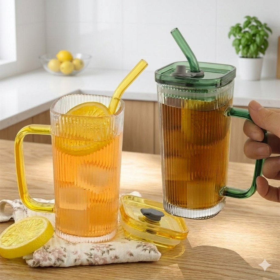 GLASS DRINKING MASON JAR LINNIG 400ML 2PCS 23159 | SPB70-L2-PP