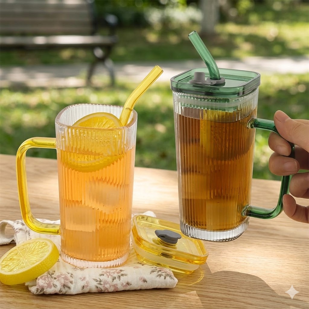 GLASS DRINKING MASON JAR LINNIG 400ML 2PCS 23159 | SPB70-L2-PP
