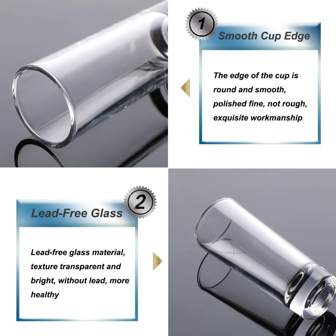 DIAMOND SHOT GLASS 70ML 6PCS SET 21939 | QY312
