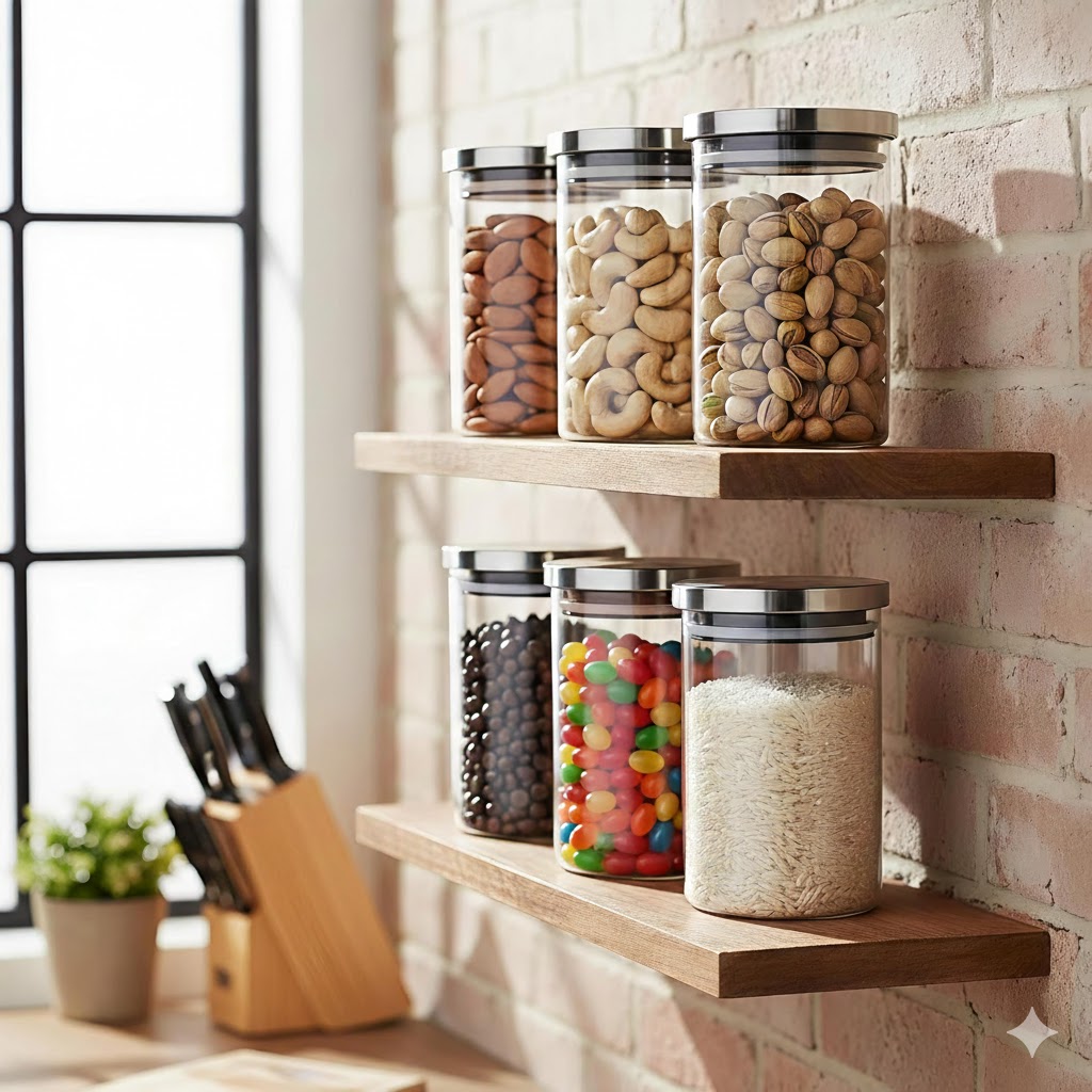 STEEL LID JAR ROUND 320ML 3PCS SET 23037 I WD10-320-L3-SS