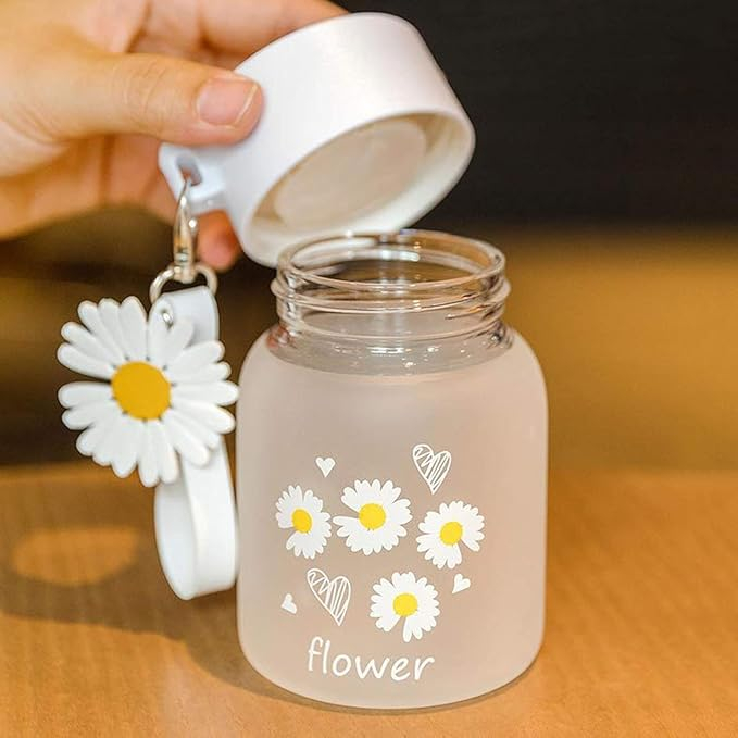 SIPPER BOTTLE DAISY CUP FLOWER 350ML 22626 |VX-36