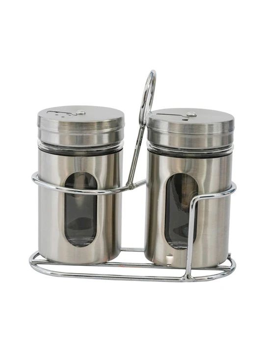 GLASS SPICE JAR2 2PCS SET  21512 | H3082E