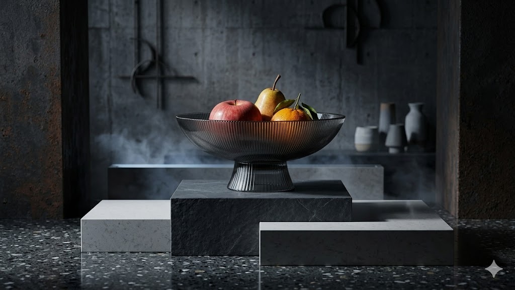 BLACK SNACK FRUIT PLATE 10 INCH 21853 | EX6001-10A-L1N
