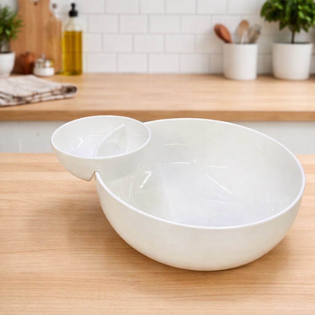 CERAMIC SNACK SERVING BOWL ROUND BOX PACK (10INCH,5 INCH)  22938 I ZD15323
