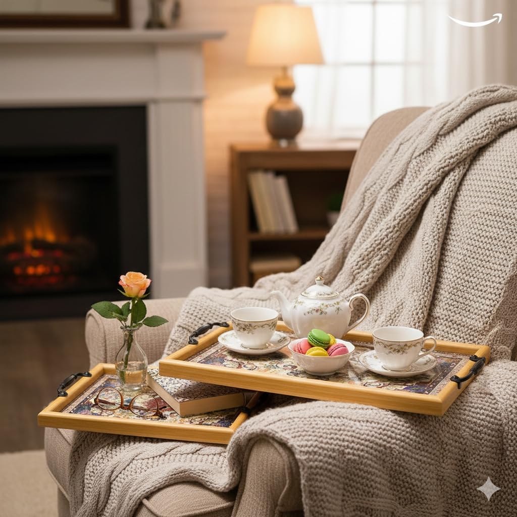 SERVING TRAY 2 PCS SET (13 INCH , 16 INCH)  22932 IYRY-07