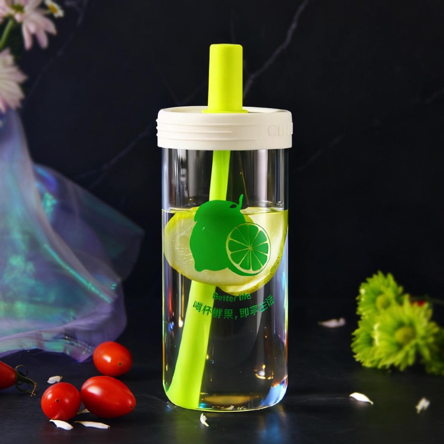 GLASS SIPPER AND STRAW 650ML  22874|MSB-110