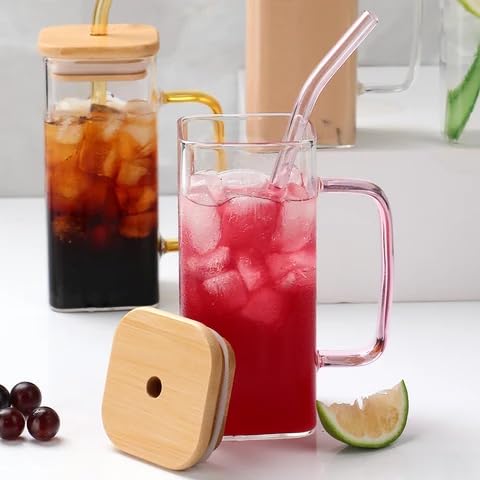 SQUARE MASON WOODEN LID JAR  400ML 2 PCS  22309 | SPB400-L2-BB