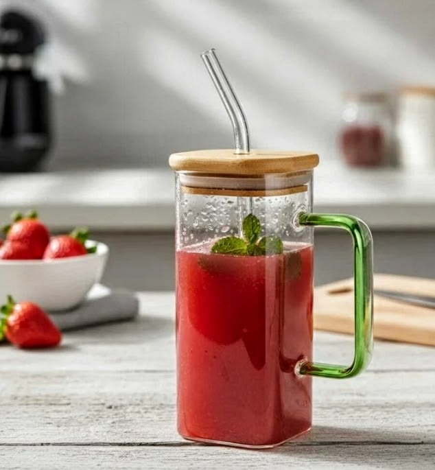 SQUARE MASON WOODEN LID JAR  400ML 2 PCS  22309 | SPB400-L2-BB