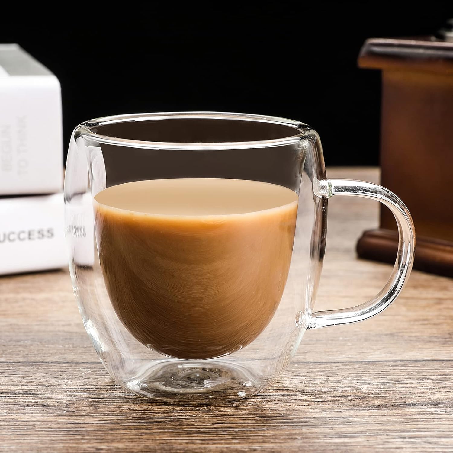 DW GLASS MUG HANDL 250ML 1PCS  23139 | GDN58-250