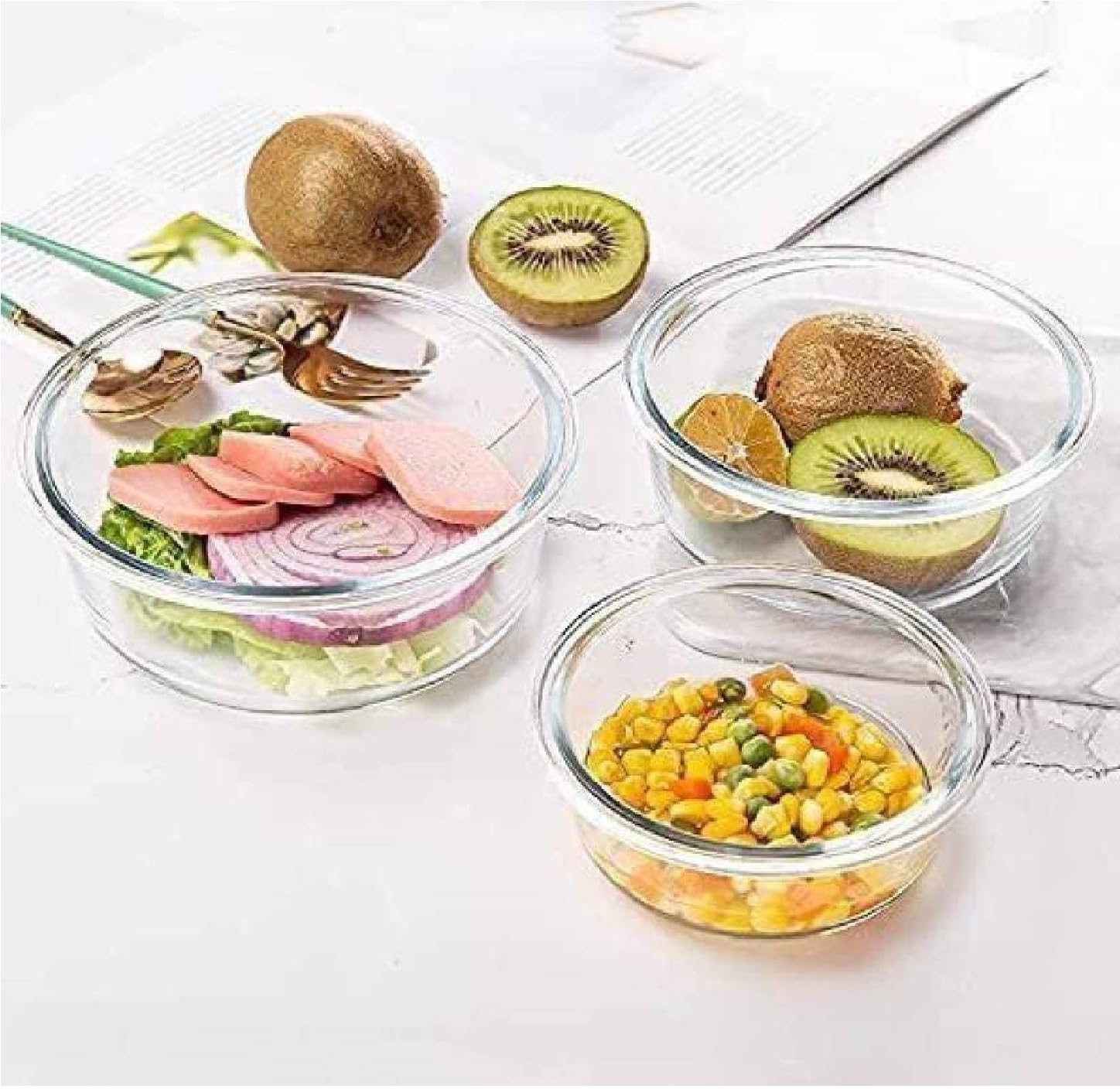 LUNCH BOX ROUND 3 PCS SET BOX PACK 23131 | GTY-2507