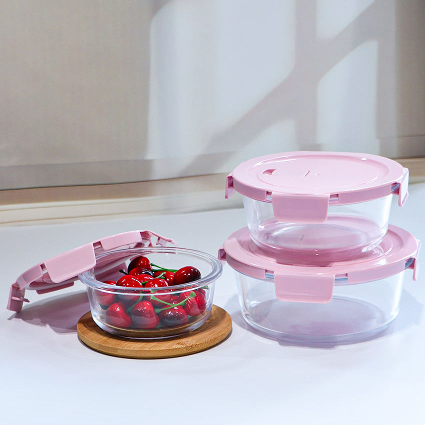 LUNCH BOX ROUND 3 PCS SET BOX PACK 23131 | GTY-2507