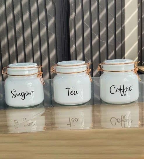 SWING CAP SQUARE  WHITE  COLOUR 860ML 3 PCS SET BOX PACK 23127 | GTY-2508-WHITE