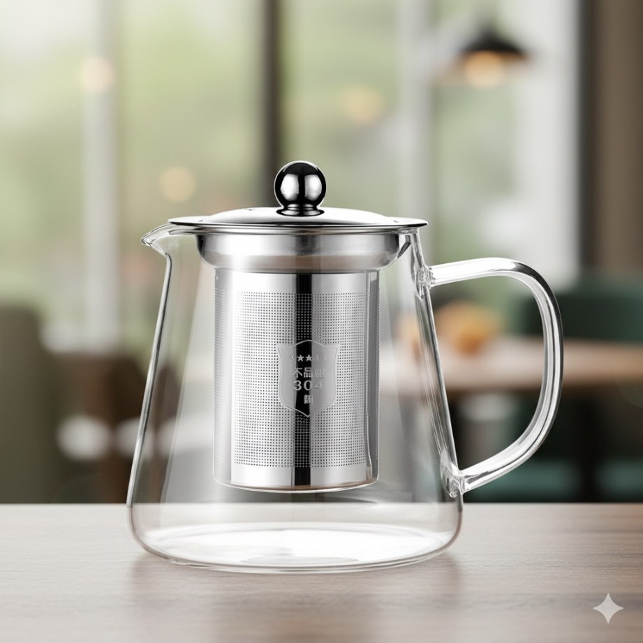 GREEN TEA KETTLE TRIANGLE STAINER 550ML  20856 | GPH74-1